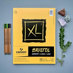 XL Series Bristol Paper, Smooth, Wirebound Pad, 7×10 inches, 25 Sheets (100lb…