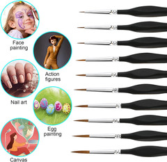 10 PCS Miniature Paint Brushes Kit, Fine Detail Painting Brush Micro Professiona