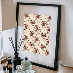 24 Sheets Vintage Red Floral Scrapbook Paper 12x12in 160gsm Double Sided