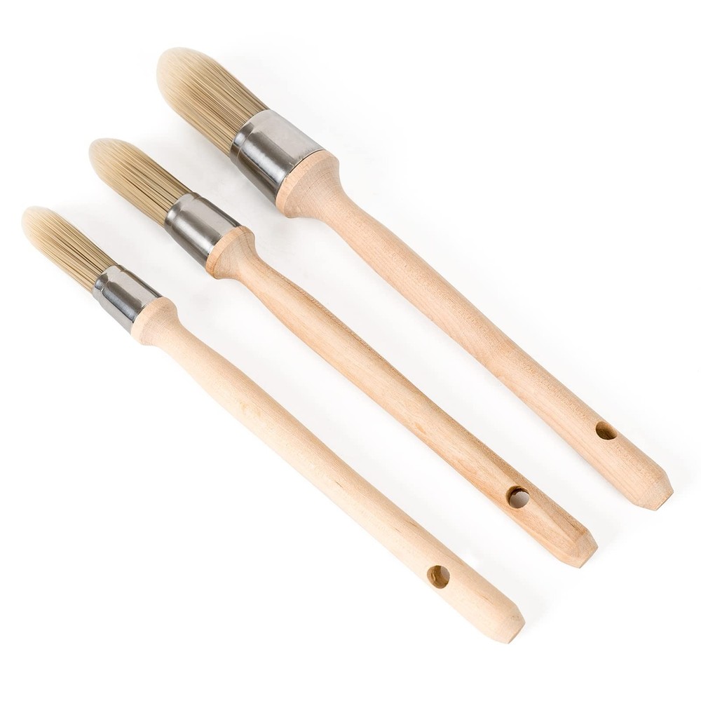 Trim Painting Tool, 3 Packs with 0.6Inch, 0.75Inch, 1Inch Small Paint Brushes…