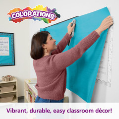 Arts and Crafts Paper Roll – 36″ X 1000′, Aqua, Dual Surface, Markers, Finger Pa