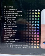 Master’s Touch Sketching And Drawing Art Set 112 Pieces Pencils Pastels Case NEW