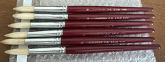 Vintage Artist Paint Brush Lot Marx Brush J-5 Stain Round 8