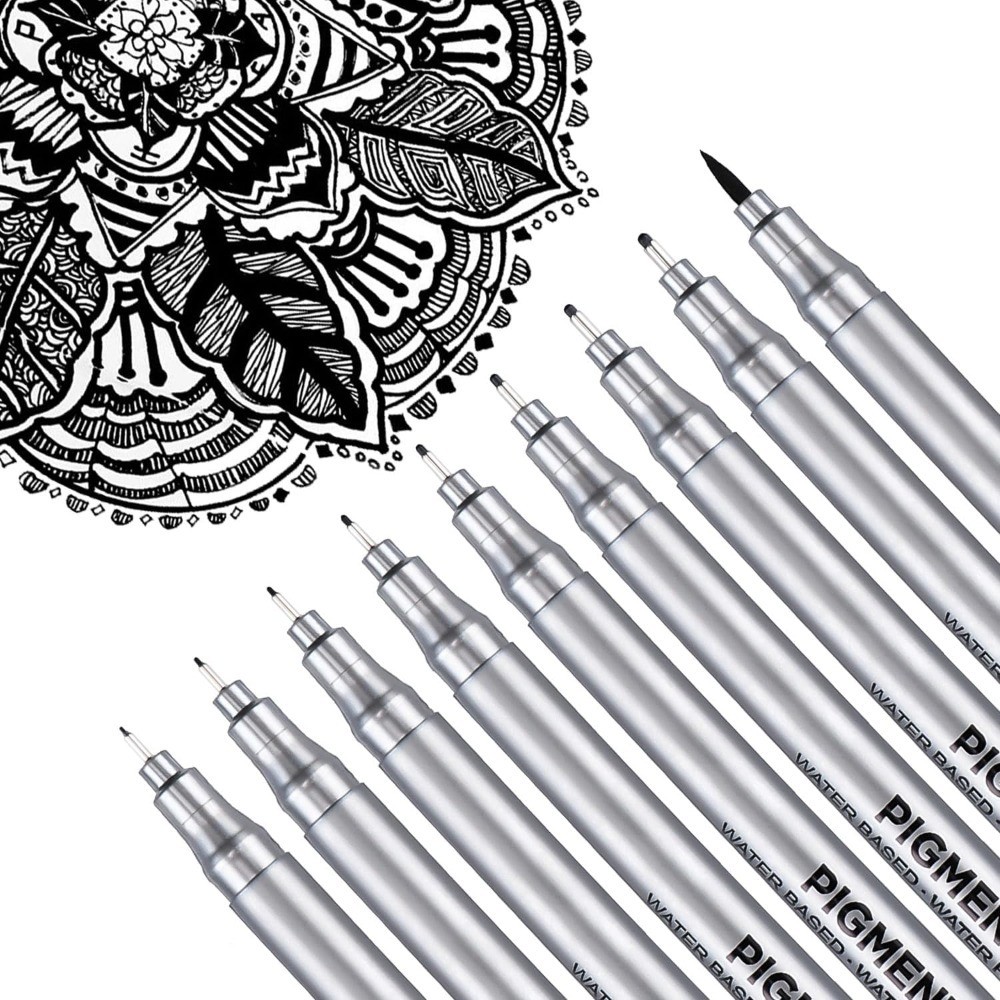 Micro-Pen Fineliner Pens, Black Pigment Liner Multiliner Archival Ink Micro