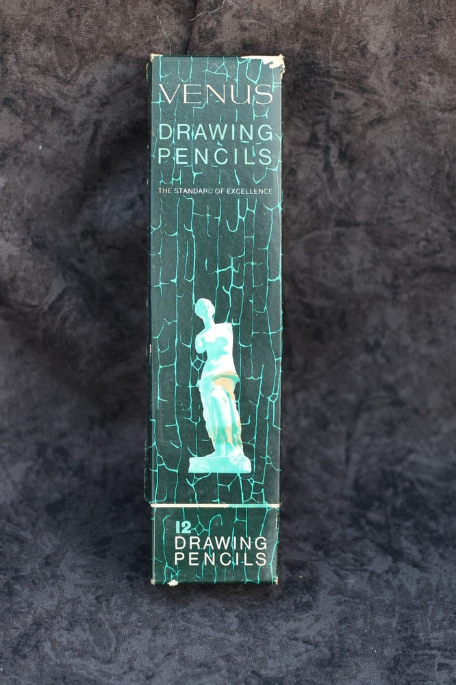 VTG Venus 3820 HB Drawing Pencils Black, Single Color Box of 12 New 3 Available