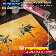 Acrylic Paint: Pack of 2 Heavy Body Acrylic Paints Titanium White