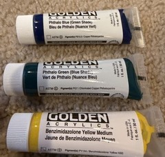 Golden Acrylic Heavy Body Paint, Mixed Sample 1 oz Set Of 8 Lot