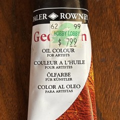 DALER ROWNEY Georgian Oil Colours For Artists #034 Ivory Black 2.5 Fl Oz 75ml