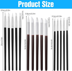 15 Pack Silicone Paint Brushes for Crafts 5 Shapes Head Professional Silicone Ru