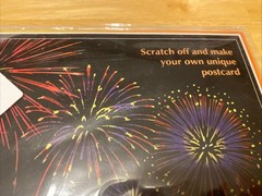 Yuelu Scratch Art Colorful FIREWORKS 4 Cards , 12” X8”