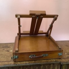 Wood Easel Table-Top Model Adjustable Portable With Double Drawer Handle