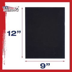 9 X 12 inch Black Professional Artist Quality Acid Free Canvas Panels 6-Pack