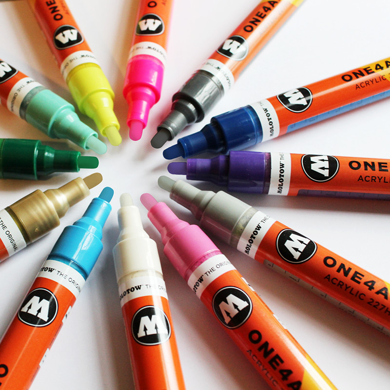 Molotow ONE4ALL 227HS 4MM Single Acrylic pump markers graffiti art supplies