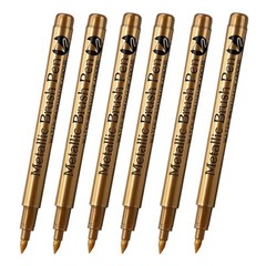 6PCS Metallic Paint Marker Pens Gold Silver Permanent Art Craft Scrapbook