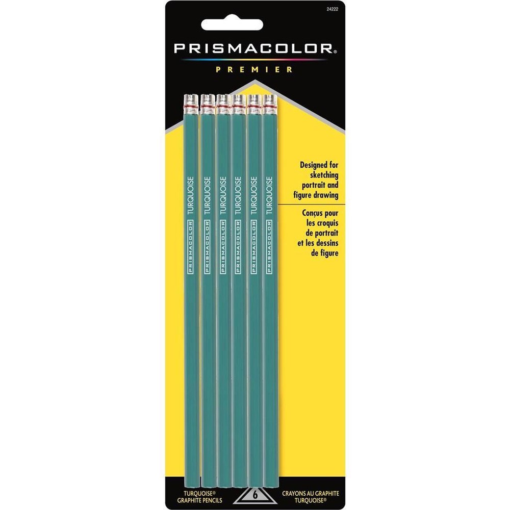 Prismacolor Turquoise Drawing and Sketching Graphite Pencils – 6PC – 24222