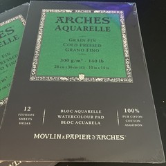 LOT OF 5 Arches Watercolor Paper Pad Cold Pressed 10 x 14 Inch 140lb *NEW! C71
