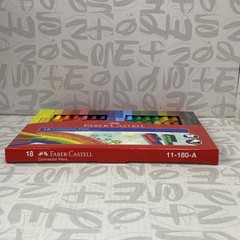 Faber-Castell 18 Connector Clip Fibre Felt Tip Pens 11-180-A New Sealed 1.5mm