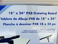 Helix Portable PVC Covered Drawing Board 24×18 w/Metal T-square Artist Architect