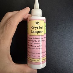 3D Crystal Lacquer Non Toxic and Great for Tile Pendants! Sakura 4oz Bottle
