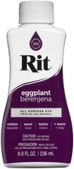Rit Dye Liquid 8oz-Eggplant 8 Fl Oz, Eggplant