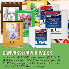 133-Piece Deluxe Ultimate Artist Painting Set with Aluminum and Wood Easels, 72