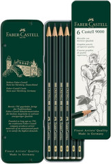 – Castell 9000 Art Set Pencil (Pack of 6), Green