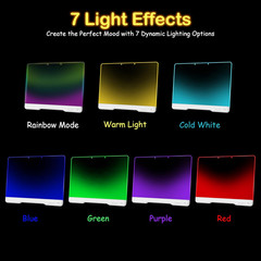 LED Drawing Board for Kids, 17″ Rechargeable Doodle Glow LED Note Board with Col