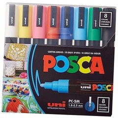 Paint Markers, 5M Medium Acrylic Markers with 1 Count (Pack of 8) Round Tip