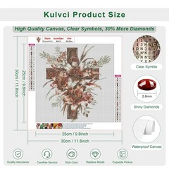 Cross Flowers Diamond Painting Kits for Adults, Diamond Art Kits for Beginners,