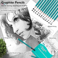 Complete 73-Piece Art Supplies Kit for Adults, Teens & Kids – Sketch & Color