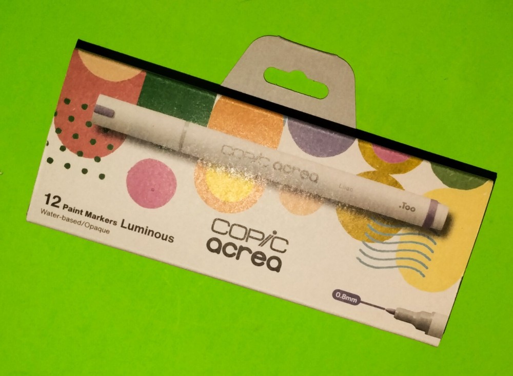 Copic Acrea 12 Paint Markers~Luminous~Brand New~Reserved Bid$12.99~oh, my!