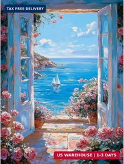Paint by Numbers Kit for Adults Beginner, Landscape Easy Adult Paint by Number