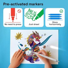 ARTISTRO 2 Gold Dual-Tip Acrylic Paint Pens – Multisurface Markers for Glass, Ro