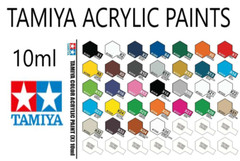 Tamiya Acrylic Paint (MINI’S) 10ml Bottles X-1 to X-35 Colors/Gloss