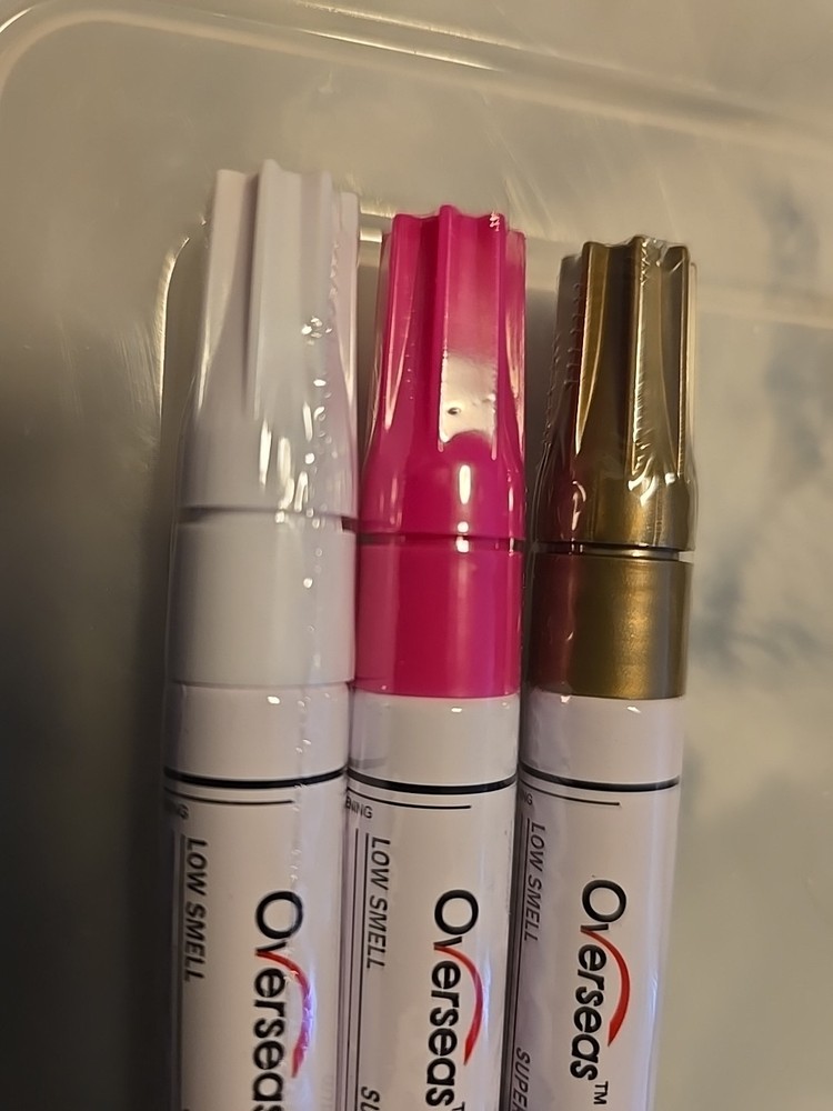 Overseas Paint Marker 3 Multi Colored Oil Based Pen Permanent PMA-520