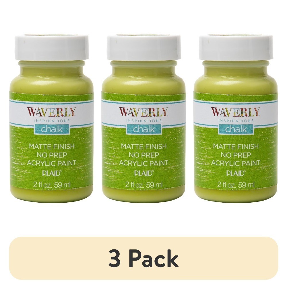 (3 pack) Chalk Paint, Ultra Matte, Scallion, 2 fl oz