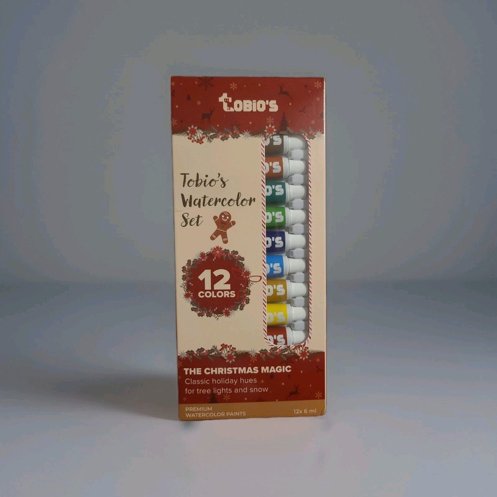 TOBIOS Watercolor Kit Limited edition The Christmas Magic holiday hues 12 colors