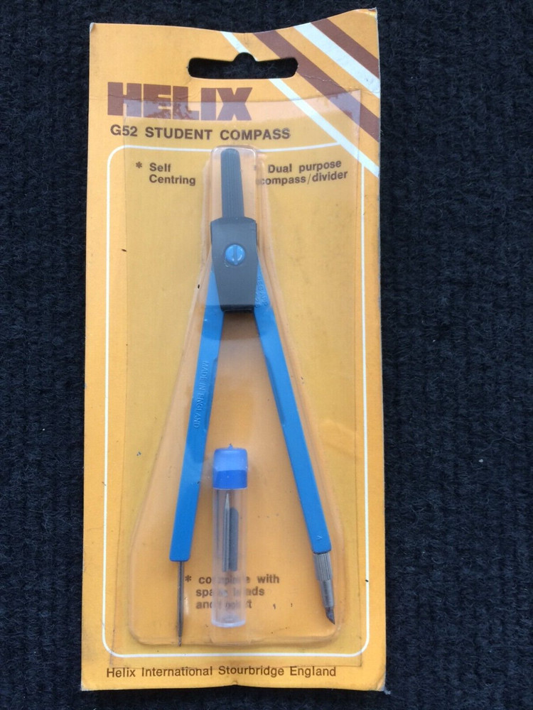 Vintage Helix G52 Student Compass Blue