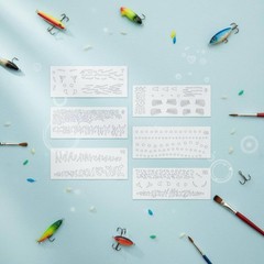 Lure Painting Template PVC Lure Painting Stencil Clear for Anglers