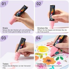 Vibrant 30pc Jumbo Acrylic Paint Pens: 15mm Felt Tip, Ergonomic Grip, DIY Crafts