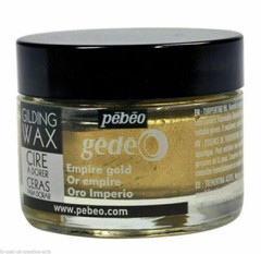 Gilding wax 30ml jar Empire Renaissance gold or Silver craft wax Pebeo Gedeo