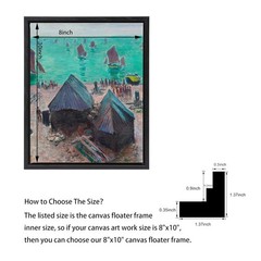 CANFRAVAS 4Pack Canvas Floater Frame,Canvas Floating Frame for Canvas Art 0.6″-0