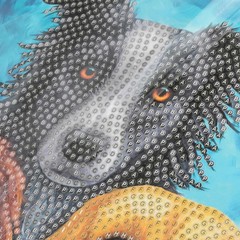 CraftBuddyUS CCK-A126: “Dog Portrait” Crystal Art Card 18x18cm
