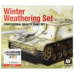 Vallejo Model Colour Winter Weathering Quality Paint and Instructions Set
