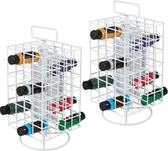 2 Pcs 360° Rotating Paint Holder Organizer, 6 Tier Spinning Paint Bottle Storage