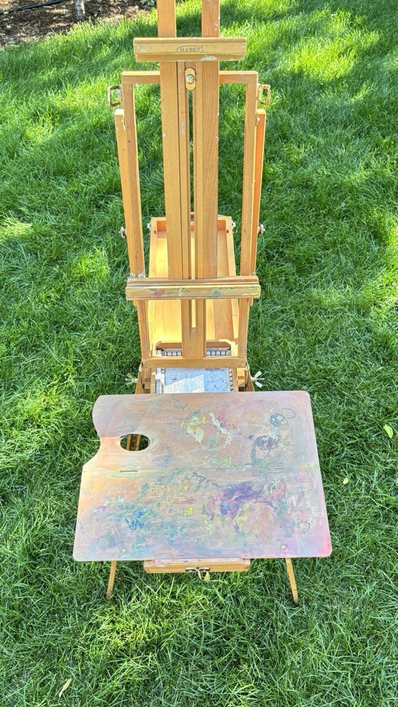 Mabef Italian Made French Style Field Easel Paint Box w/ Estate Provenance
