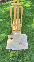 Mabef Italian Made French Style Field Easel Paint Box w/ Estate Provenance