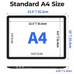 Rechargeable A4 LED Light Pad with Stand – 7100Lux Bright Tracing & Sketching Bo