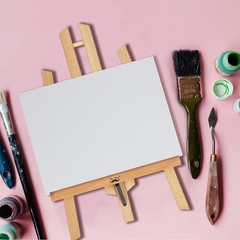 11 Inch Small Wooden Tabletop Easel for Painting, A-Frame Display Stand