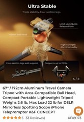 Never used! Leder Easel kit with compatible K&F Concepts Travel Tripod